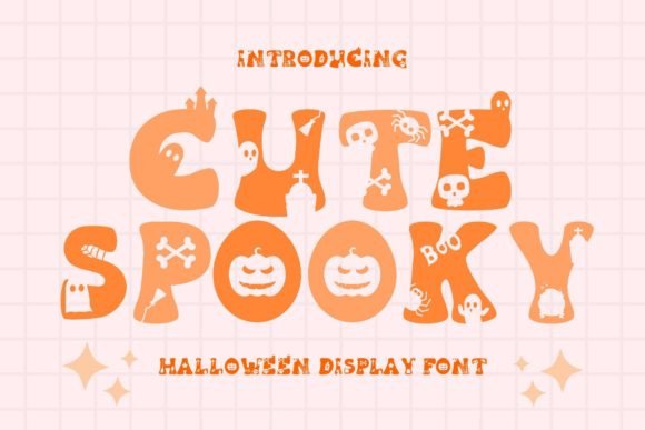 Cute Spooky: A Playful Retro Halloween Display Font