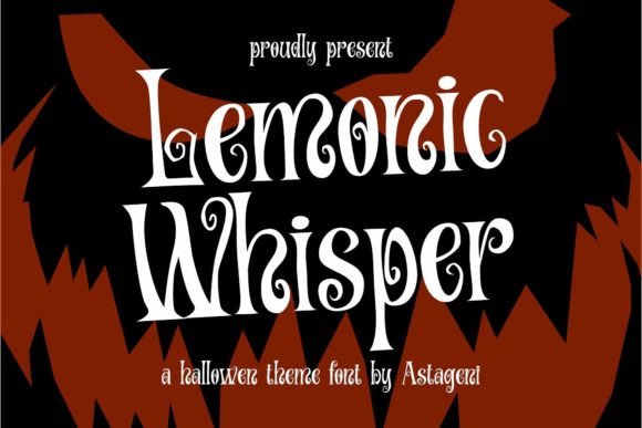 Lemonic Whisper Typeface for Halloween Web Design Projects