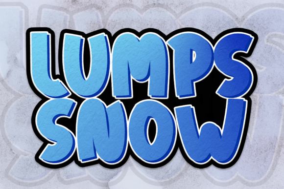 Lumps Snow: A Sweet Display Font for Crafters