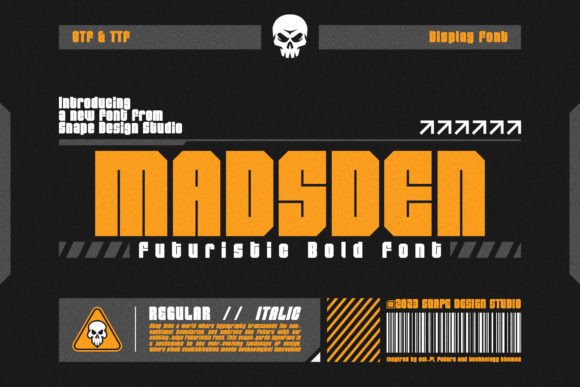 Madsden: A Futuristic Display Font for Editorial Designers