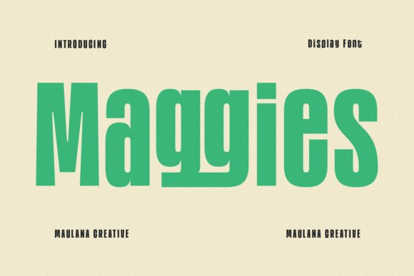 Maggies: A Bold Sans Display Font for Digital Creators