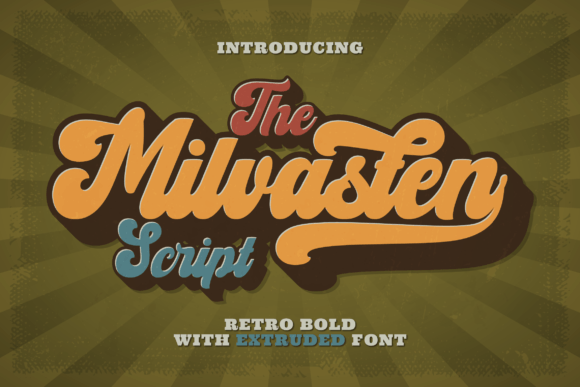 Milvasten Typeface: Retro Script Power for Web Design