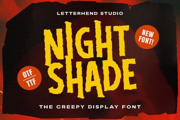 Night Side Font: Spooky Display Typeface for Makers