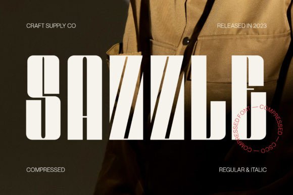 Sazzle: The Compressed Sans Serif Font for Craft Sellers