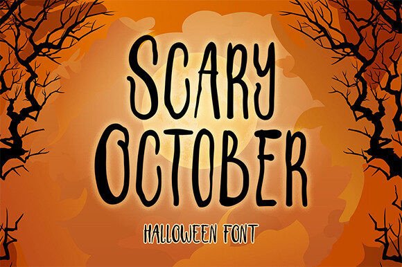 Scary October: A Halloween Display Font with Real Bite