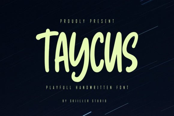 Taycus: A Playful Handwritten Font for Editorial Display